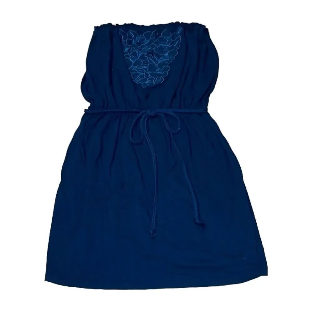 Abercrombie and Fitch Y2K 2010’s Navy Blue Top, Boho, strapless, XS